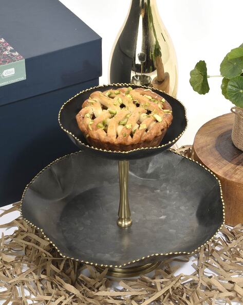 Buy Decorative Handicrafts Premium Quality Metal 2 Tier Cake and Cupcake  Stand for Birthdays/Wedding Party, Dessert Holder/Stand (Black)-A Online at  Best Prices in India - JioMart.