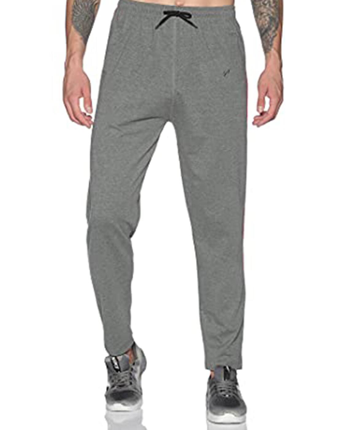 Grey Track Pants for Men by BLUE TYGA 