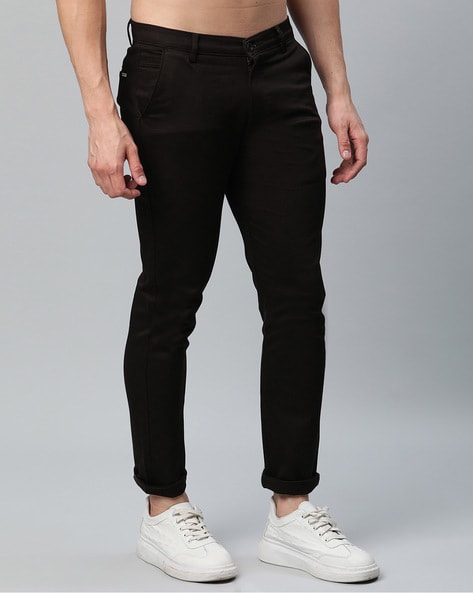 Self-design Slim Fit Pant