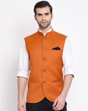 vastramay Nehru Jacket with Square Pocket-picture-28