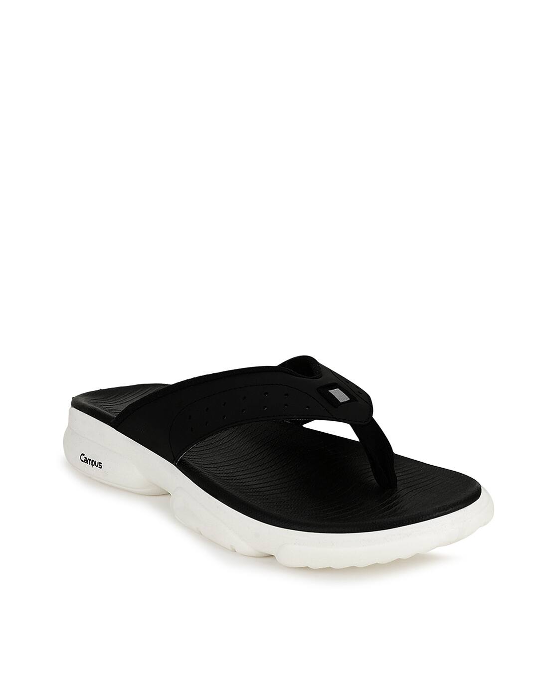 Buy BLK/OFF WHT Flip Flop u0026 Slippers for Men by CAMPUS Online | Ajio.com