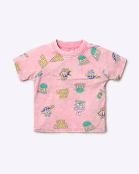 mini klub Graphic Print Round-Neck T-shirt-picture-19
