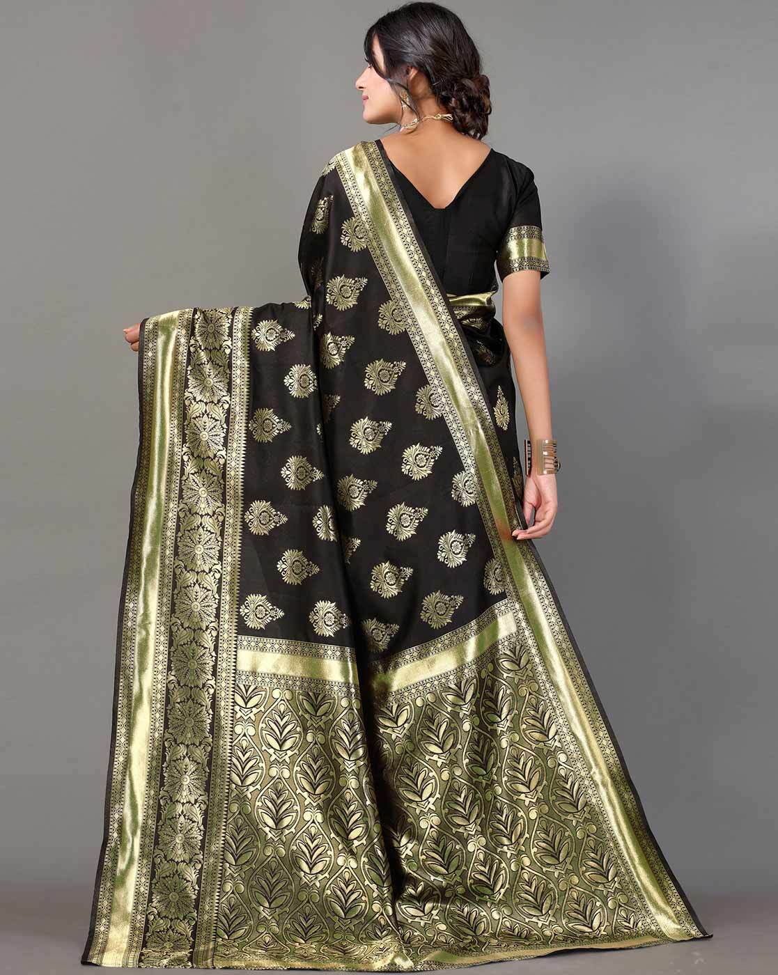 pure silk Classy Brown Colour Saree, Shining Party Wear