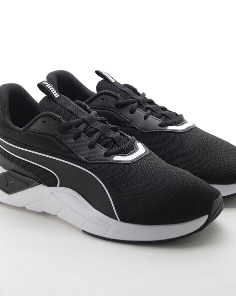 Puma black gym shoes sale