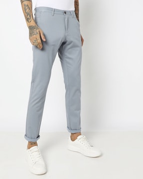 Buy Blue Trousers & Pants for Men by NETPLAY Online