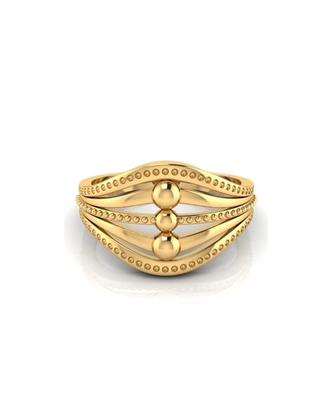 Stratura Wave Wedding Ring in Gold without stone | MYEL Design