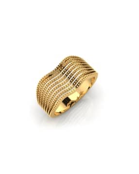 iski uski Beaded Yellow Gold Ring-picture-43