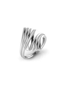 iski uski White Gold Cocktail Ring-picture-34