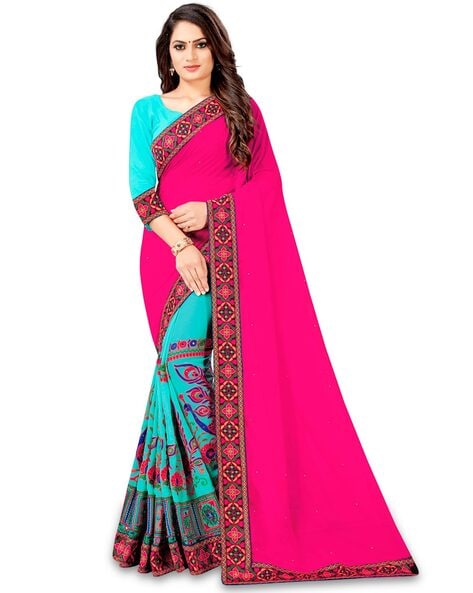 Poonam Georgette Saree at Rs 469 | Clothing in Chennai | ID: 13875950291