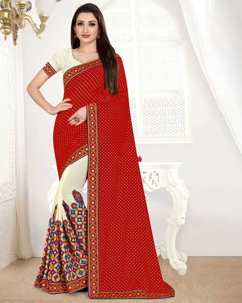 Buy Red Sarees for Women by SERONA FABRICS Online | Ajio.com