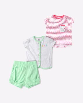 mini klub Heathered Jabla & Shorts Set with T-shirt-picture-36