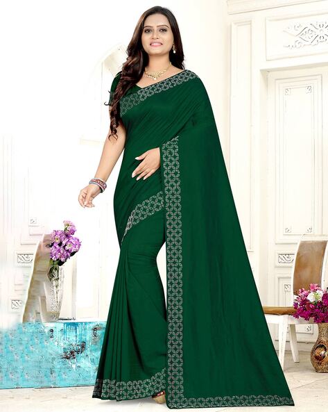 Green Ombre Pleated Ready-To-Wear Saree – Tirumala Designers