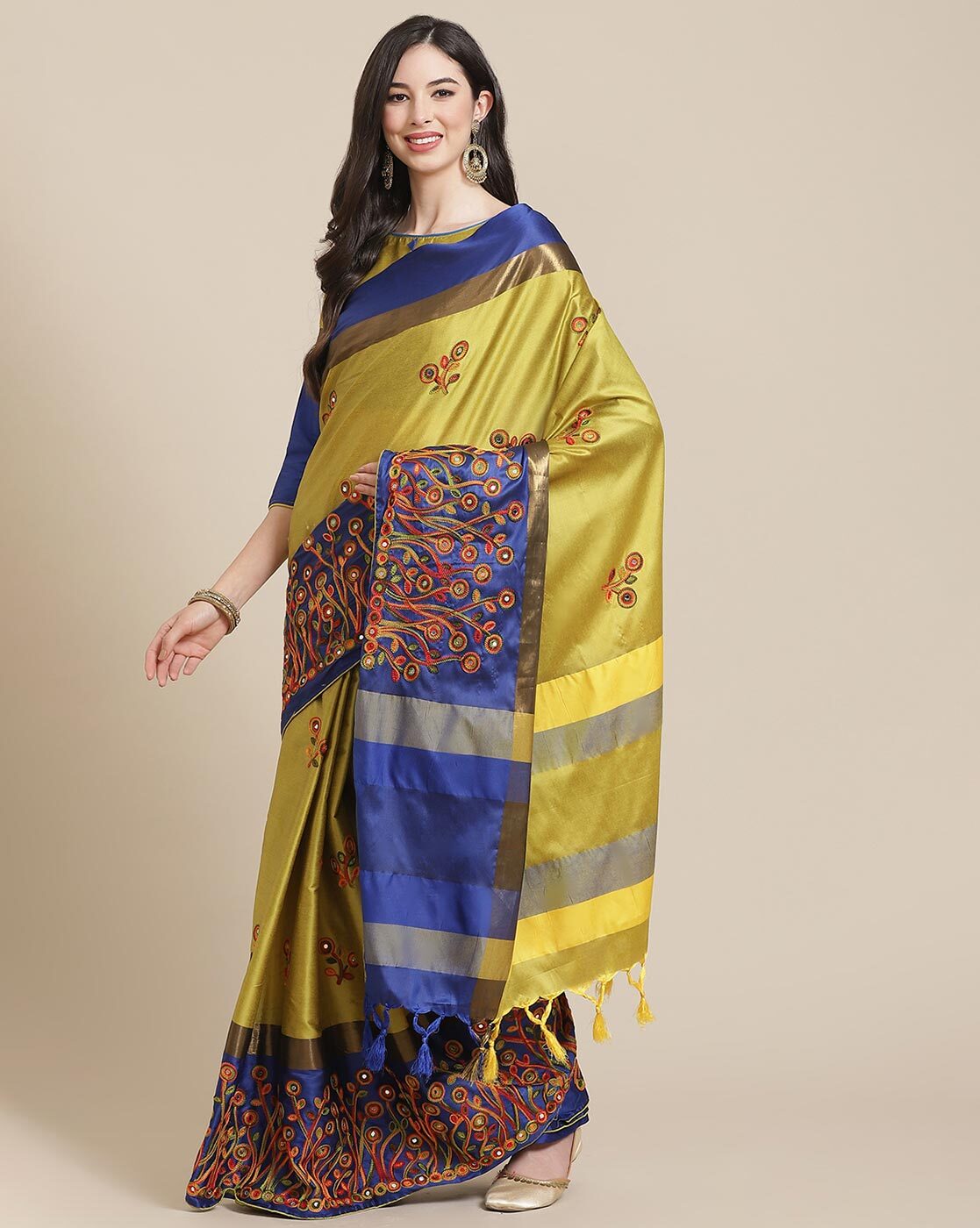 Buy Green Sarees for Women by The Chennai Silks Online | Ajio.com