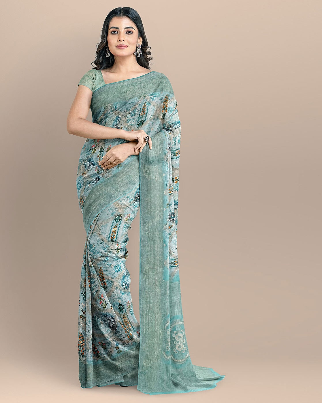 Buy Off White Sarees for Women by FOUR SEASONS Online | Ajio.com