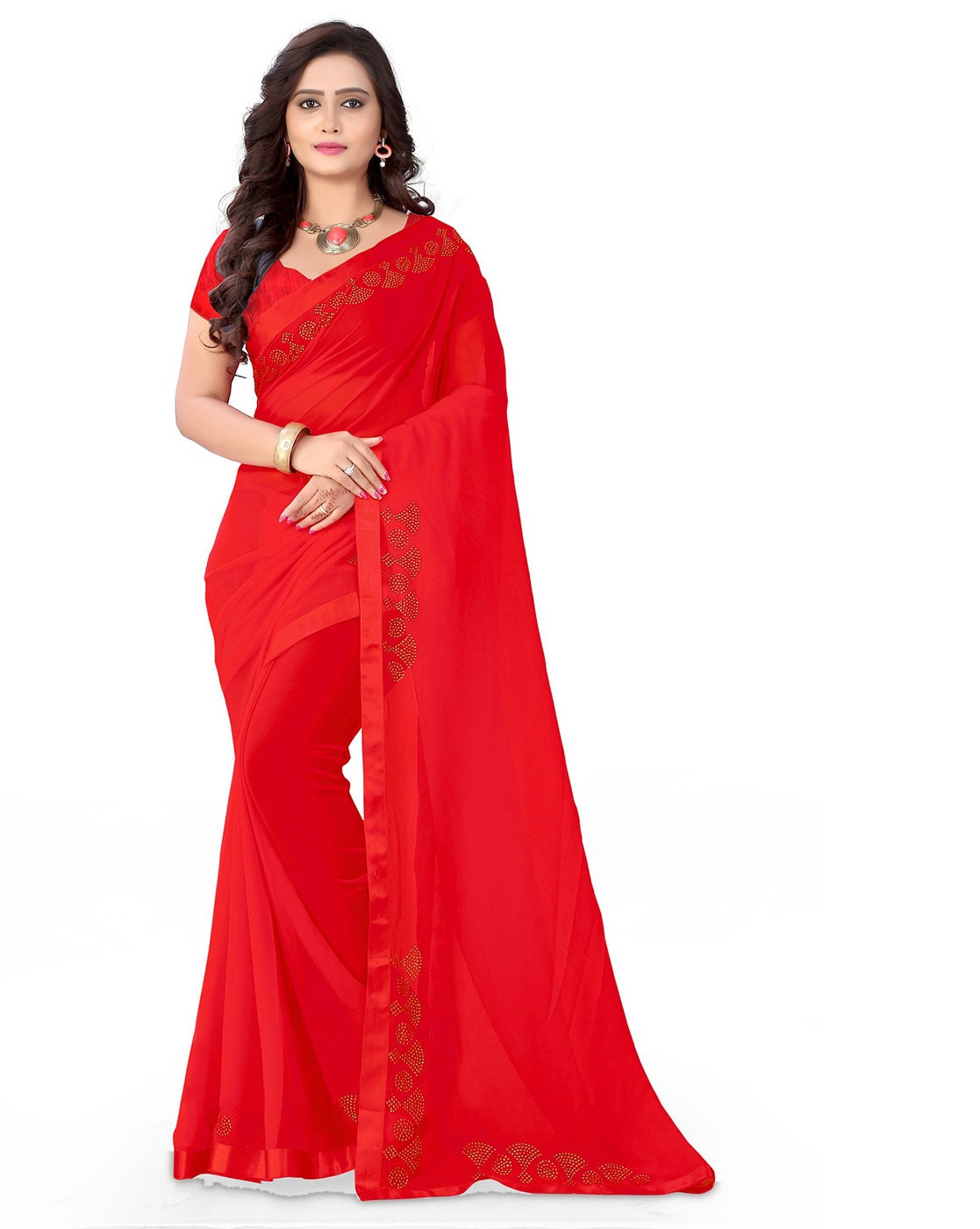 Georgette - Stone - Sarees: Shop online Sarees