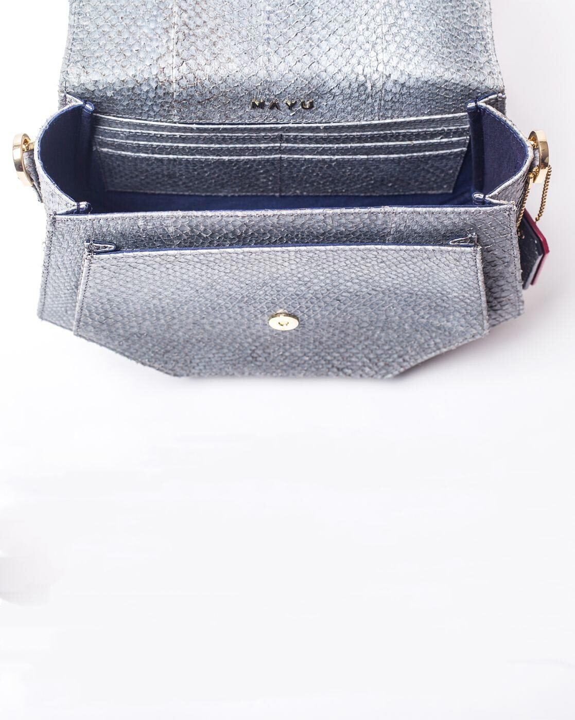 River Island Silver Glitter Mini Cross Body Bag in Gray