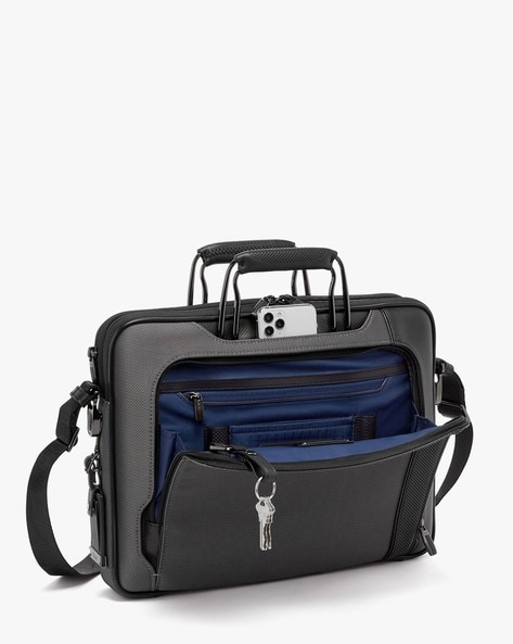 Buy Tumi Alpha2 Leather Black Laptop Bag (096110D2) at Amazon.in
