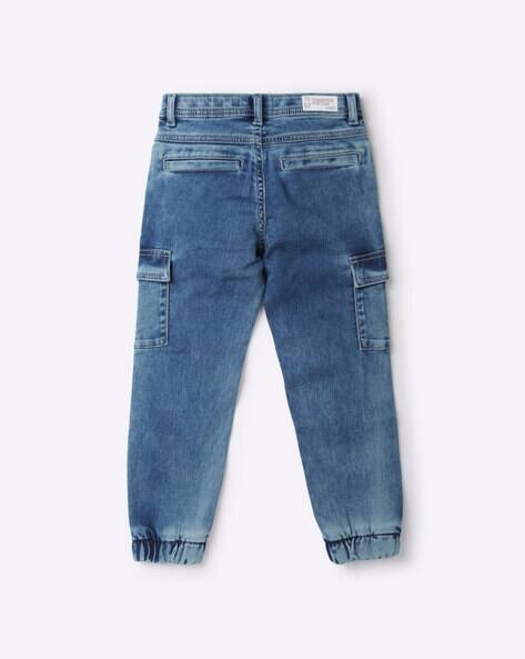 Denim Jogger with Cargo Pockets view 2