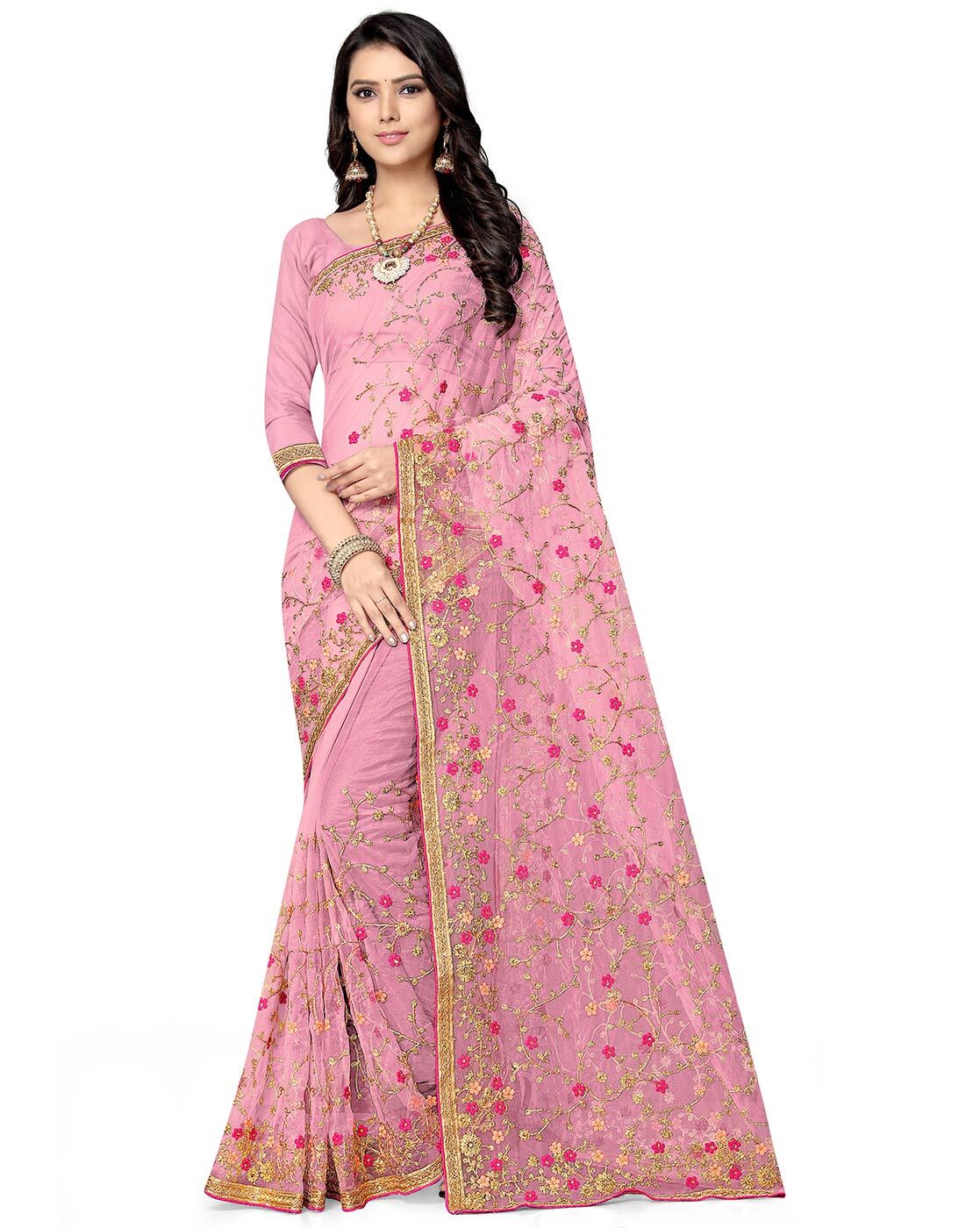 Buy Yellow Sarees for Women by GRIVA DESIGNER Online | Ajio.com