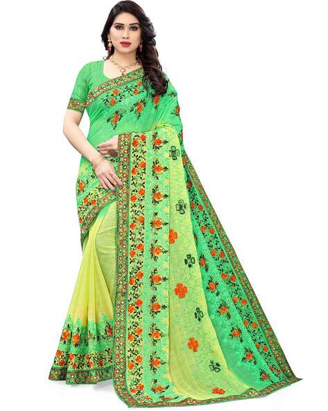 Casual Wear Blue Silver Digital Designer Printed Saree, With Blouse Piece,  5.5 m at Rs 772 in Surat