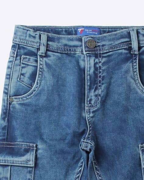 Denim Jogger with Cargo Pockets view 3