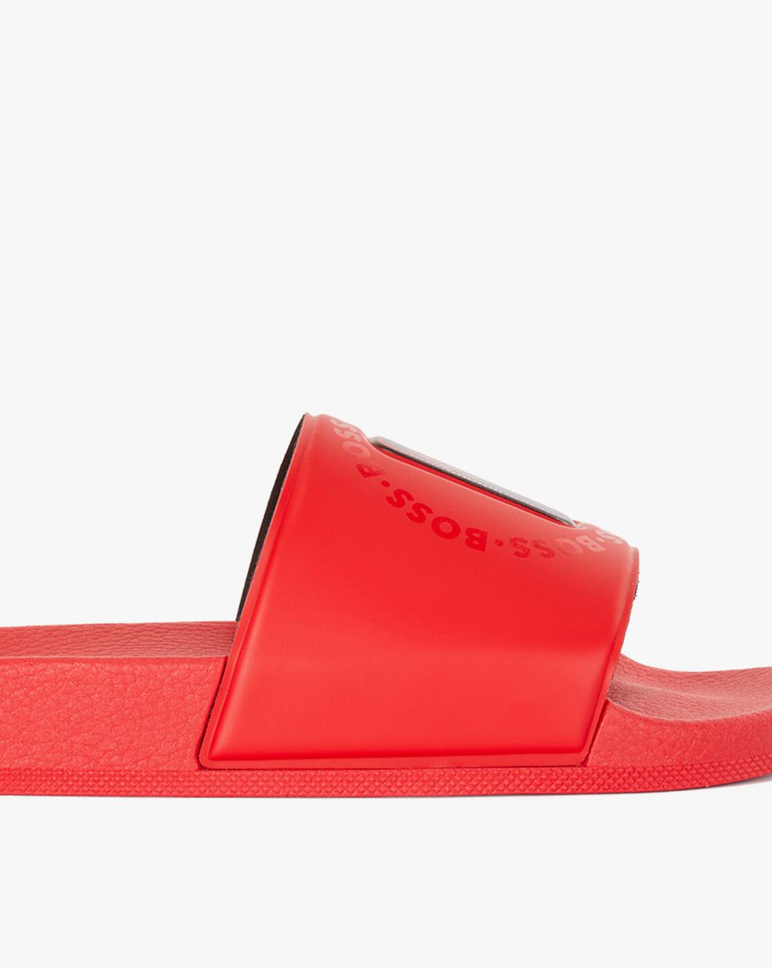 Buy HUGO BOSS Collaborative Brand Print NBA Slides | Red Color Men | AJIO  LUXE