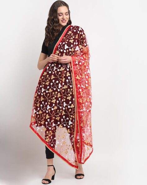 Jacquard Dupatta with Woven Pattern Price in India