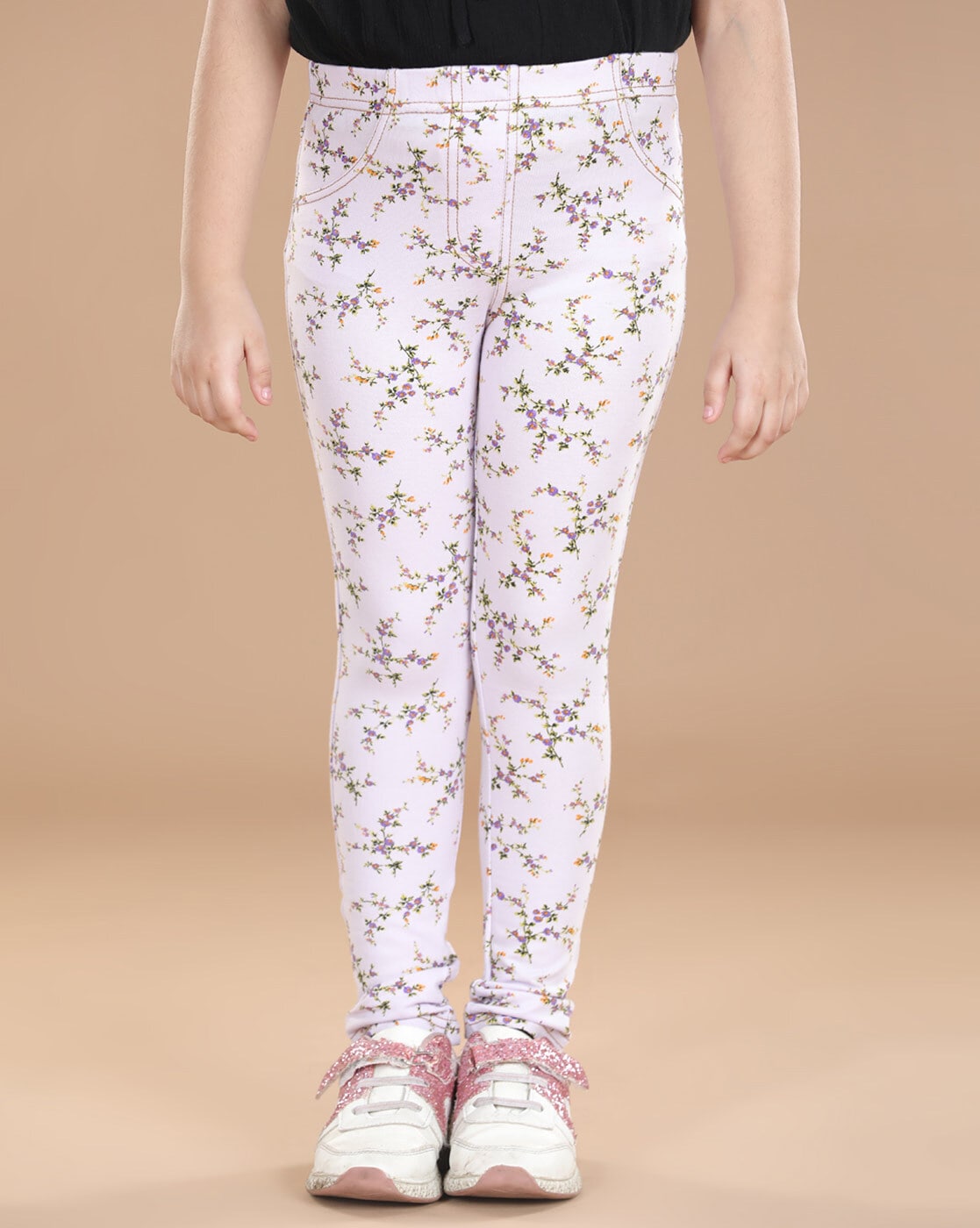 Girls Mix And Match Floral Print Knit Leggings | The Children's Place -  ROSE PETAL