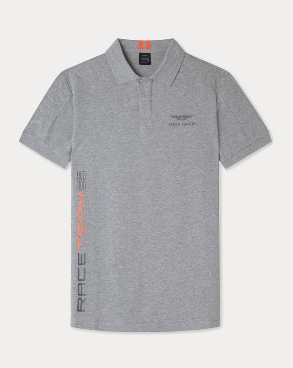 Buy Hackett London Aston Martin Moto Slim Fit Polo T-Shirt Grey