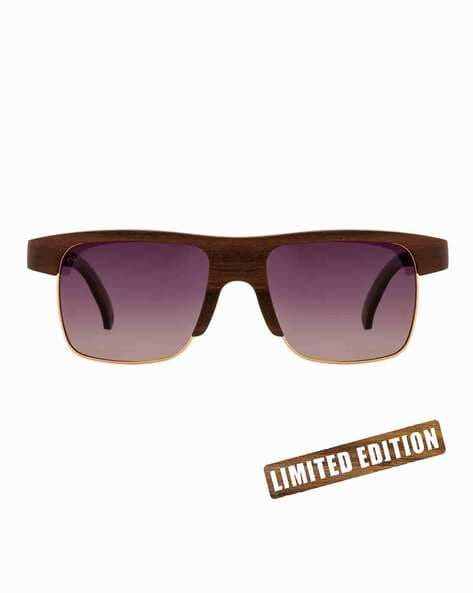 Woodies Polarized All-Wood Zebra Wood Sunglasses for India | Ubuy