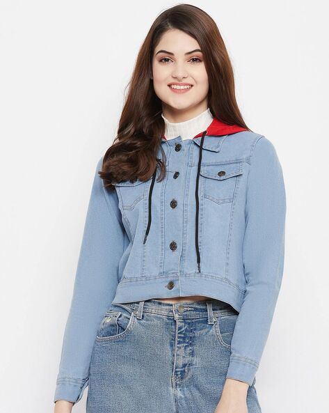 Cropped Denim Jacket Women | Urbankissed