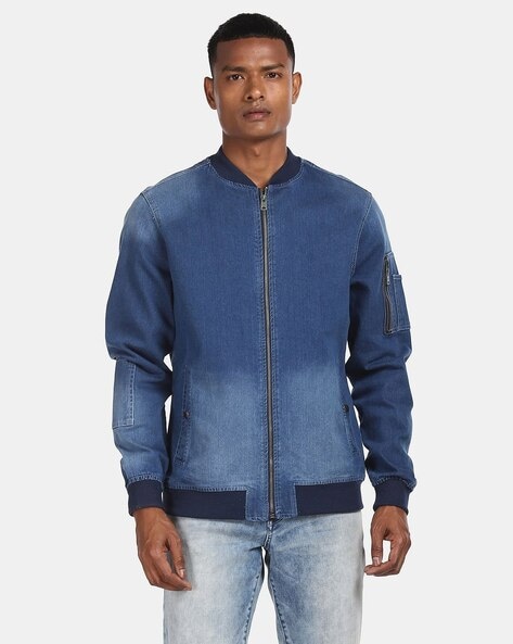 Buy Men Blue Solid Full Sleeves Casual Jacket Online - 253003 | Allen Solly-hangkhonggiare.com.vn