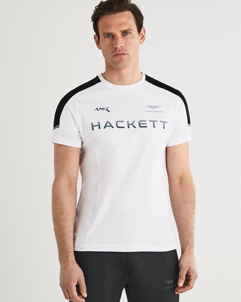 Buy Hackett London Men White AMR Classic fit T-Shirt Online