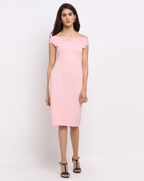 Peach hotsell bodycon dress