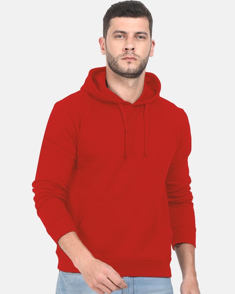 solid red sweatshirt