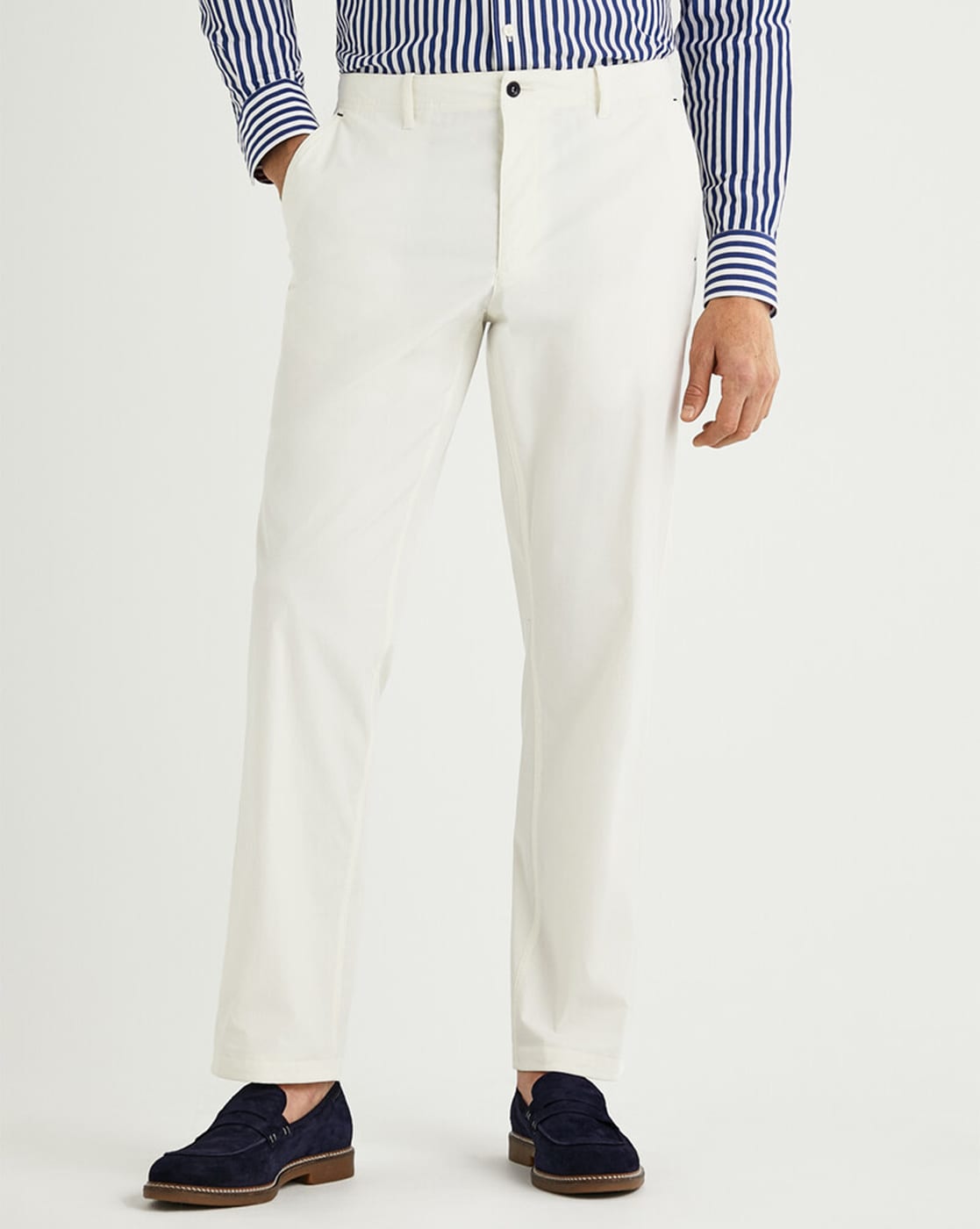 Buy Hackett London Men OffWhite Solid FlatFront Chinos for Men Online   The Collective