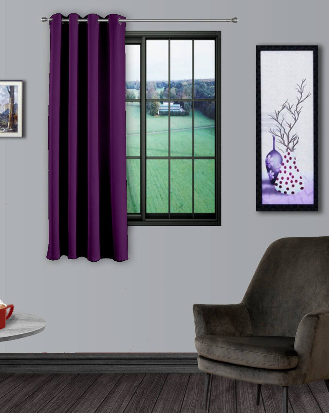 Purple Living Room Curtains Baci Living Room