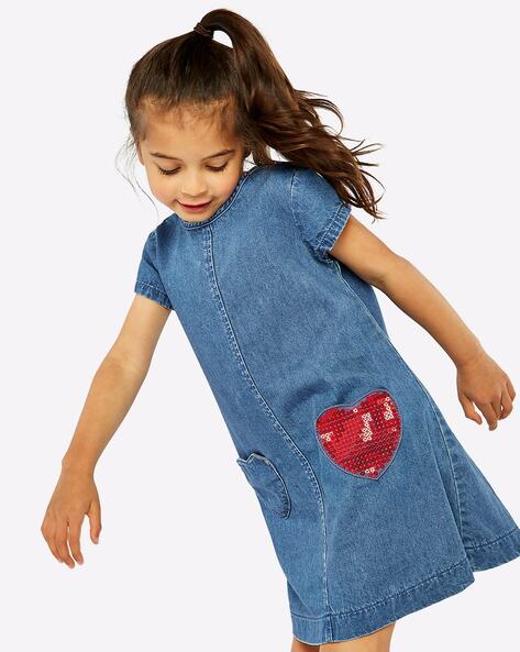 Girls hotsell denim frock