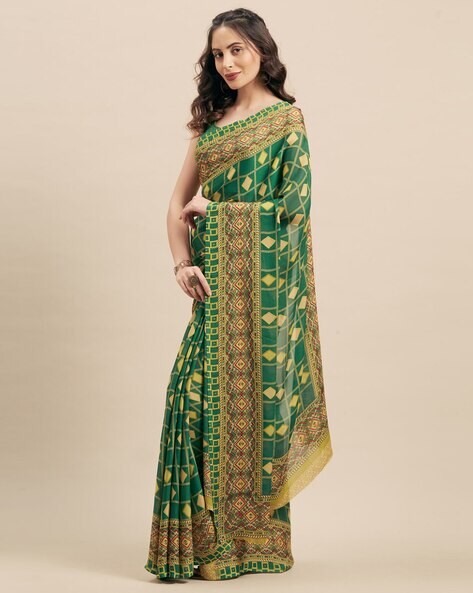 Buy Naishu Trendz Woven, Embellished, Floral Print, Solid/Plain Kanjivaram  Pure Silk, Art Silk Light Green Sarees Online @ Best Price In India |  Flipkart.com