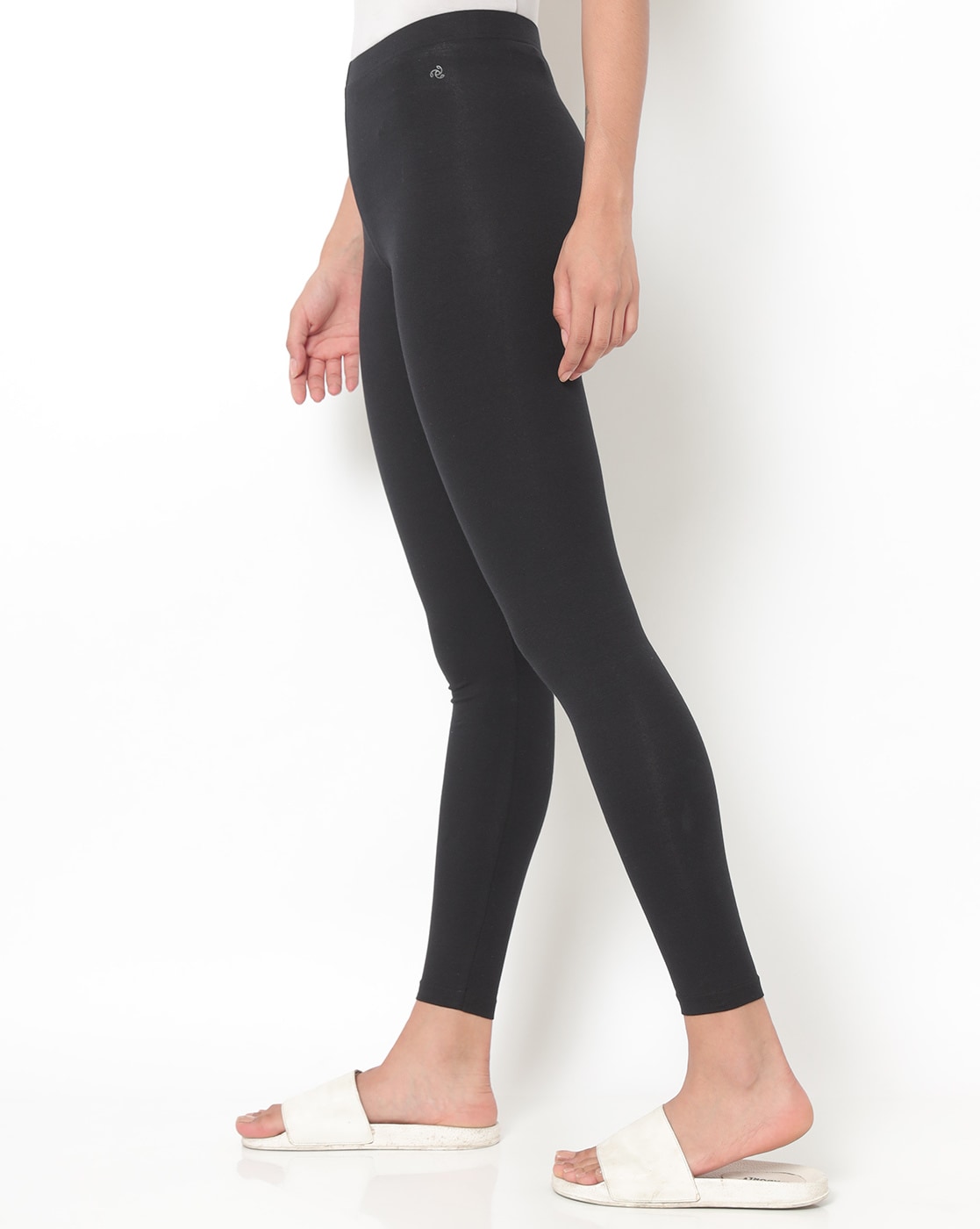 Base Full Length High Waisted Leggings - Black - Ryderwear