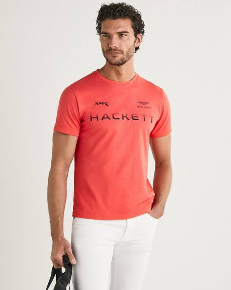 Buy Hackett Amr Brand Print Crew-Neck T 