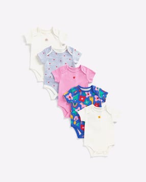 mothercare Pack of 5 Printed Bodysuits-picture-31