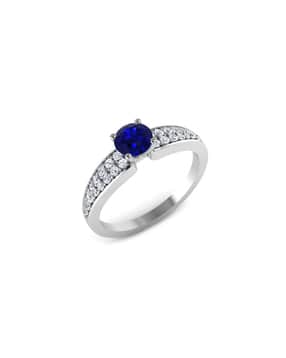 iski uski White Gold Akalbir Solitaire Ring-picture-23