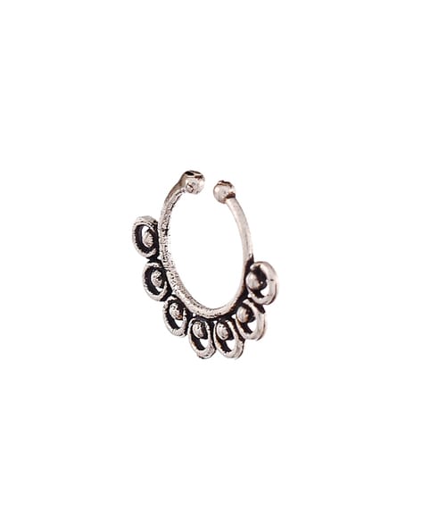THANU'S CRAFT Crystal Silver Plated Metal Nose Ring Price in India - Buy  THANU'S CRAFT Crystal Silver Plated Metal Nose Ring Online at Best Prices  in India | Flipkart.com