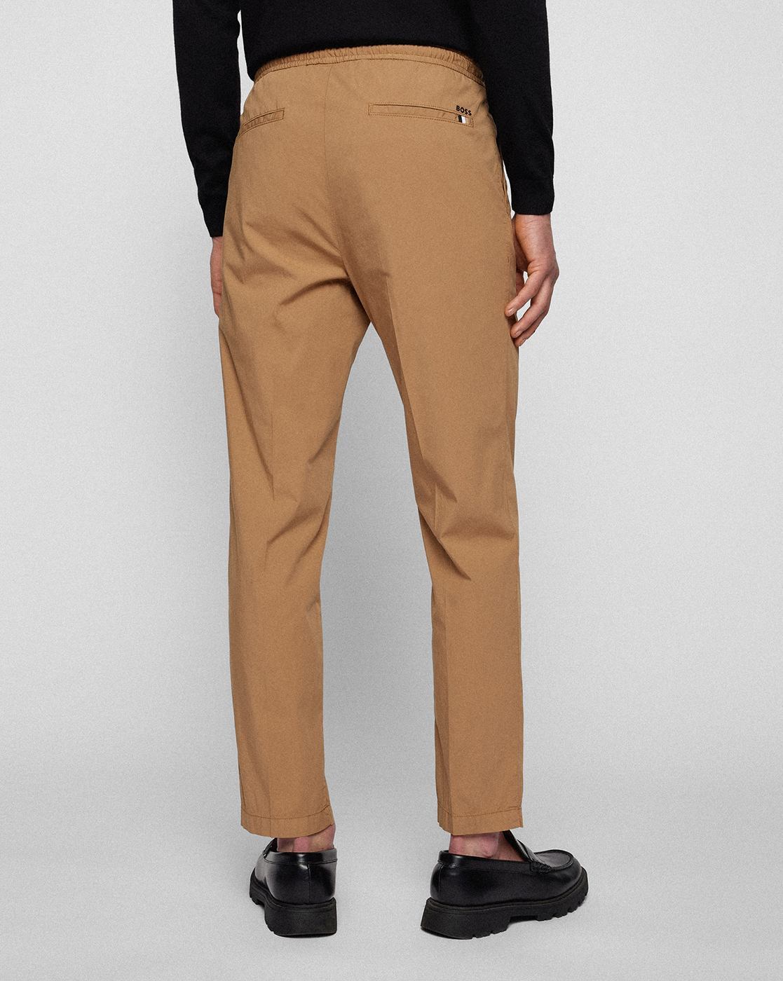 Buy Boss Slim Fit Trousers with Drawstring Waist  Grey Color Men  AJIO  LUXE