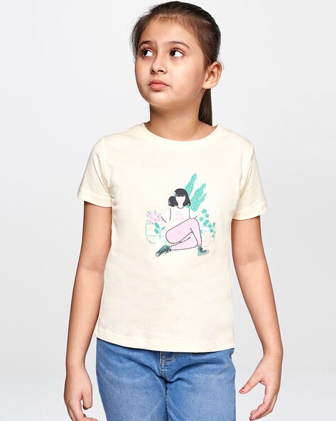 Girls shop cream shirt