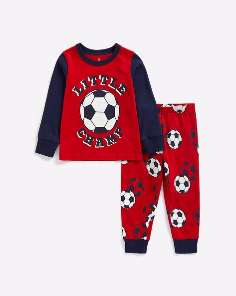 Childrens discount football pyjamas