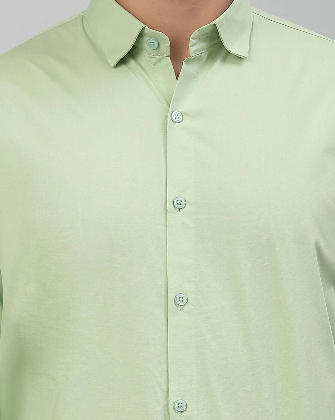 Buy Light Green Shirts for Men by WE 