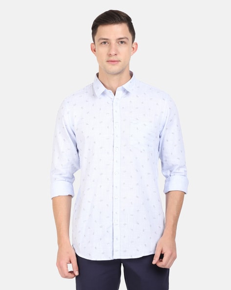 Buy Light Blue Classic Shirt For Men's Online