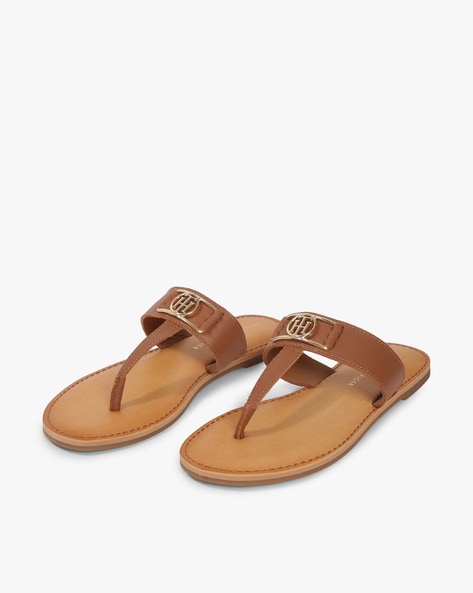 Tommy hilfiger store sandals brown